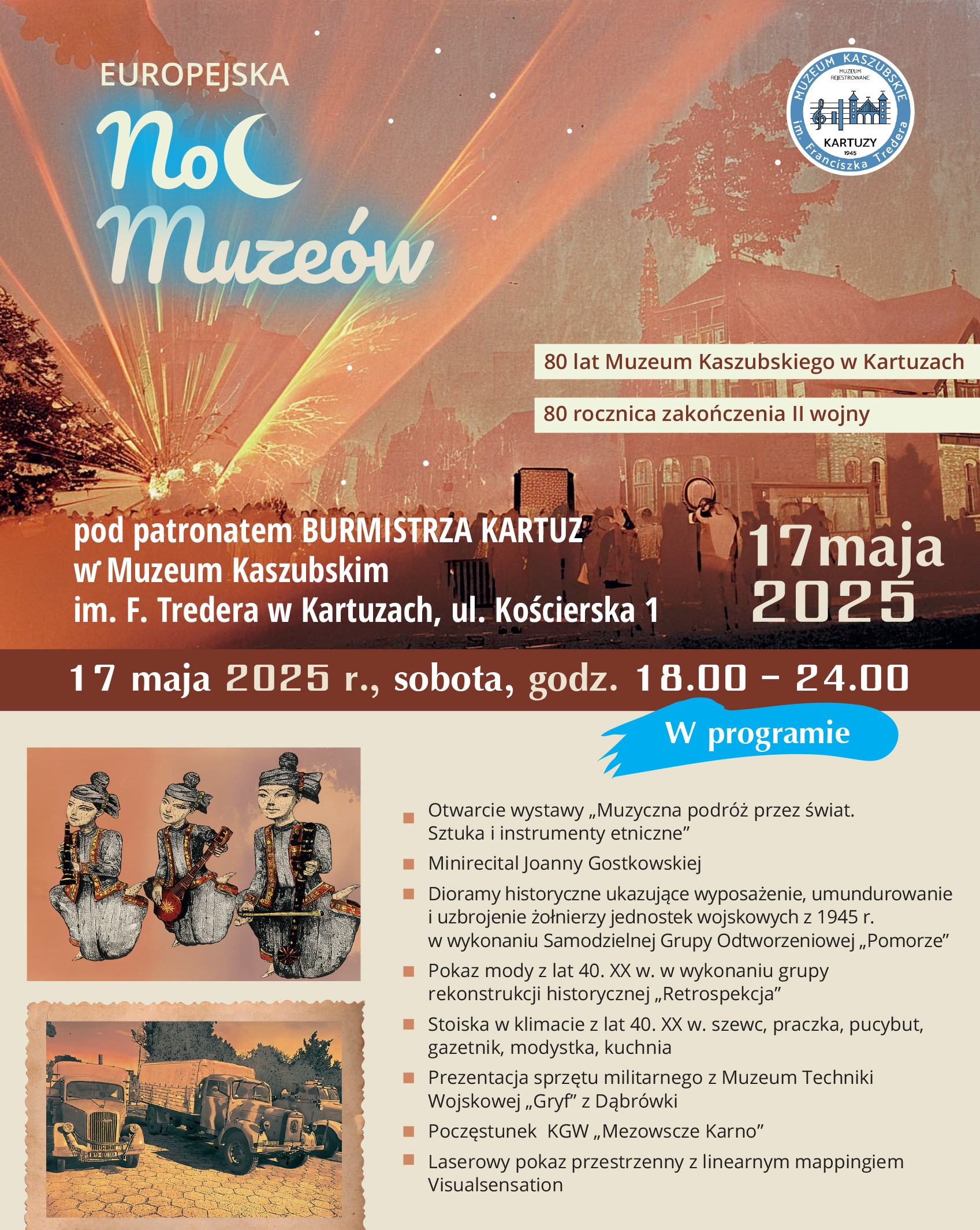 Noc Muzeów 2025, Muzeum Kaszubskie, Kartuzy